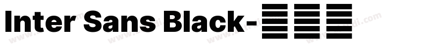 Inter Sans Black字体转换